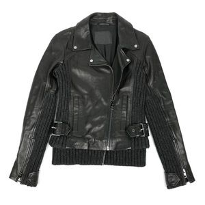 AllSaints Axel Leather Jacket Biker US 2 NWOT